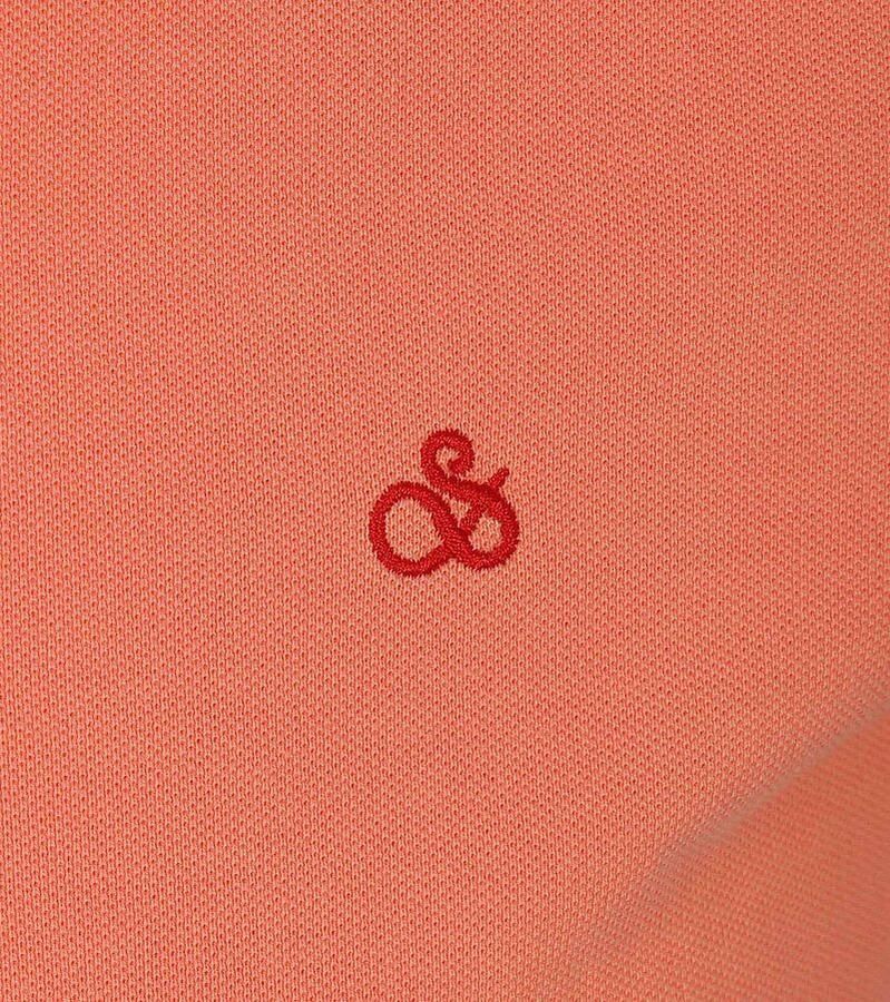SCOTCH & SODA Heren Polo's & T-shirts Garment Dyed Organic Cotton Pique Polo Perzik