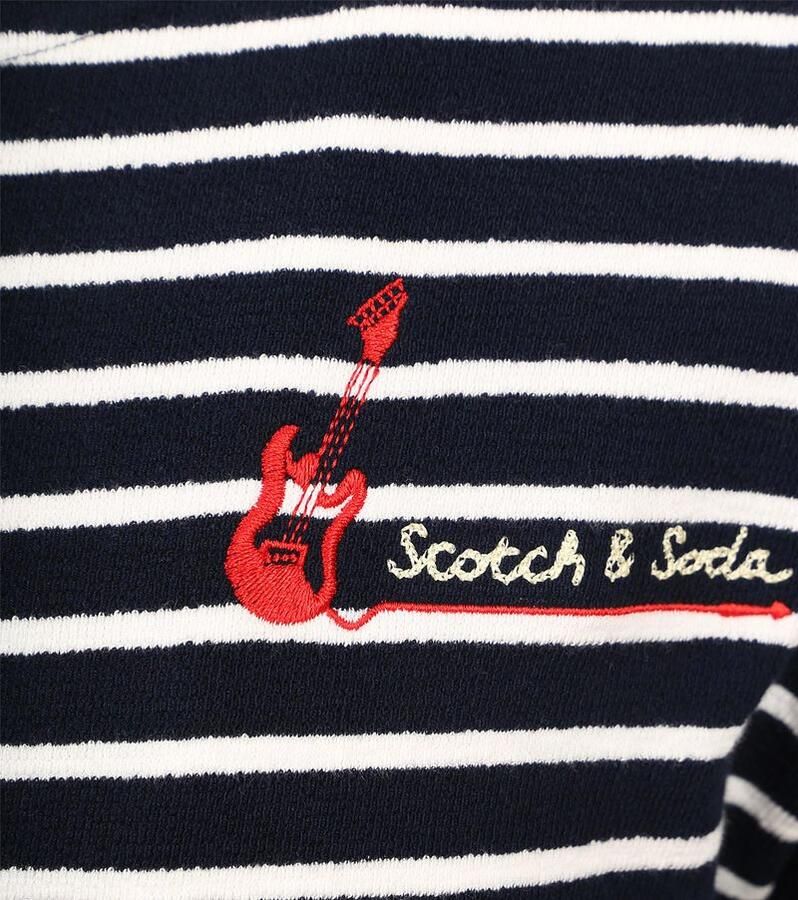 Scotch & Soda Sweater Scotch & Soda Pullover Bandana Donkerblauw Gestreept - Foto 2