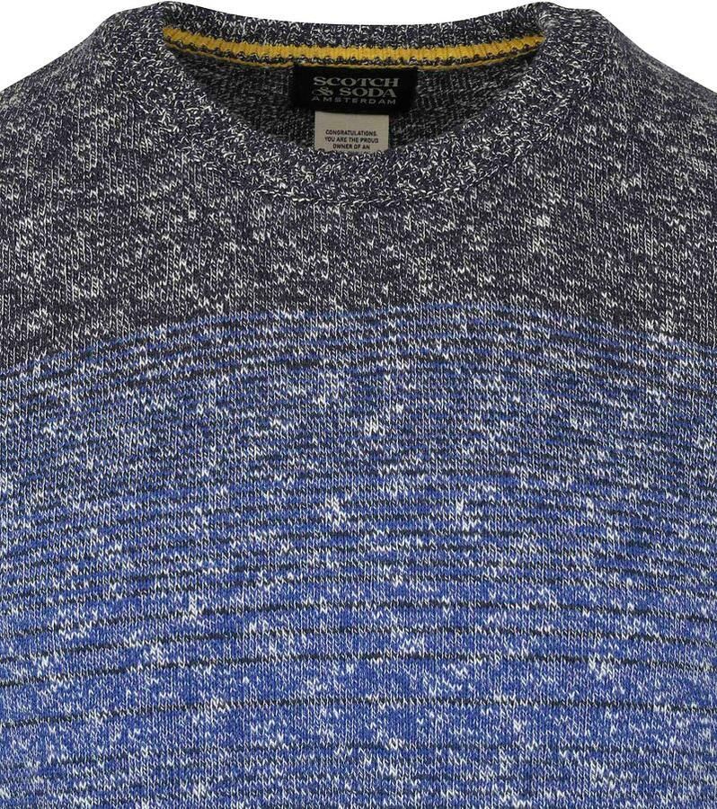Scotch & Soda Scotch and Soda Pullover Melange Donkerblauw Blauw Heren