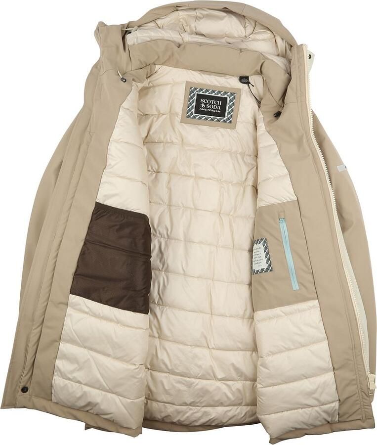 Scotch and Soda Scotch & Soda Parka Jas Ecru - Foto 4