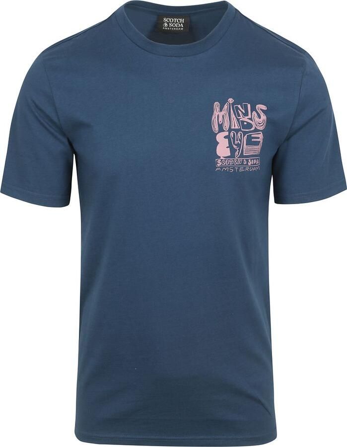 Scotch & Soda T-shirt Scotch & Soda Scotch Soda T-Shirt Artwork Blauw - Foto 2