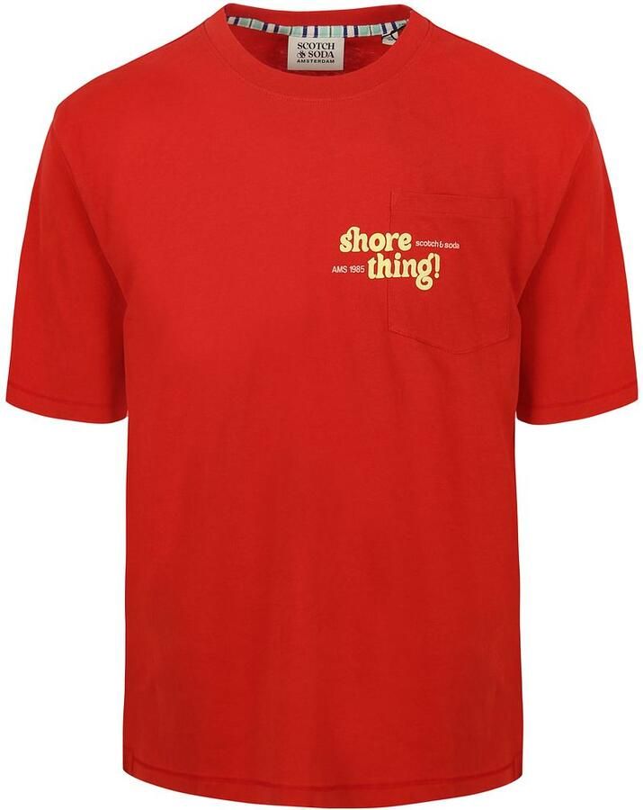 Scotch and Soda Scotch & Soda T-Shirt Artwork Rood