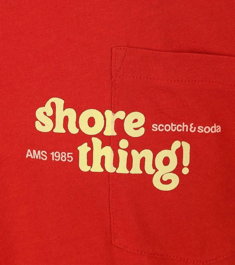 Scotch and Soda Scotch & Soda T-Shirt Artwork Rood - Foto 2