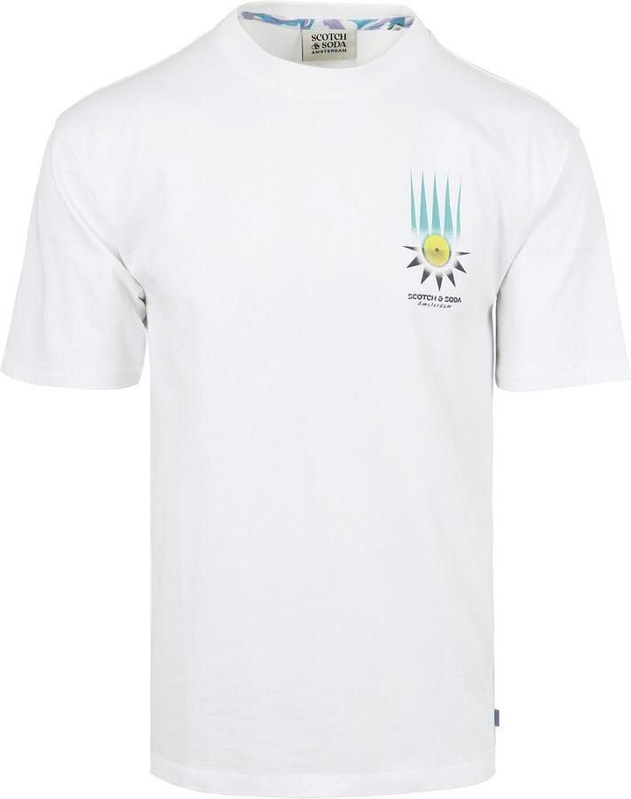 Scotch & Soda T-shirt Scotch & Soda Scotch Soda T-Shirt Artwork Wit - Foto 5