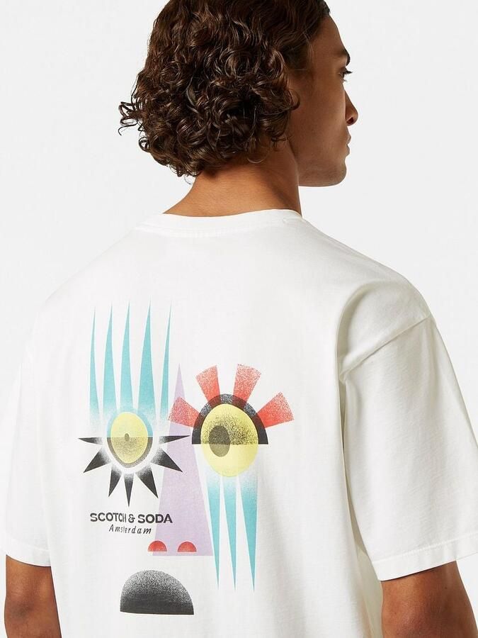 Scotch & Soda T-shirt Scotch & Soda Scotch Soda T-Shirt Artwork Wit - Foto 4