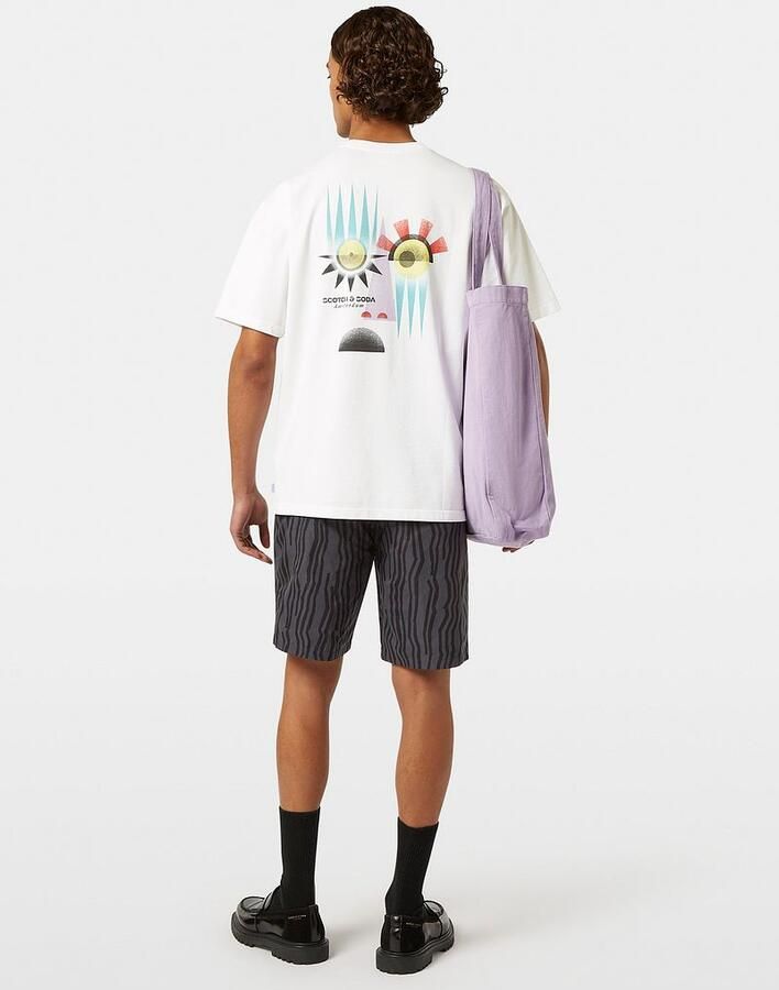 Scotch & Soda T-shirt Scotch & Soda Scotch Soda T-Shirt Artwork Wit - Foto 3