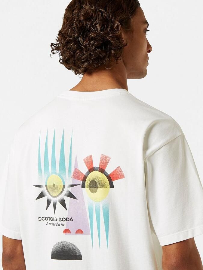 Scotch & Soda T-shirt Scotch & Soda Scotch Soda T-Shirt Artwork Wit - Foto 5