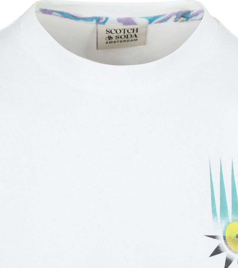 Scotch & Soda T-shirt Scotch & Soda Scotch Soda T-Shirt Artwork Wit - Foto 2