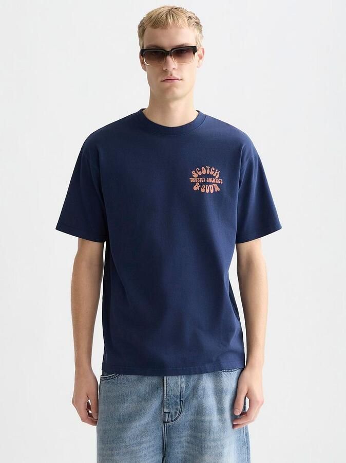 Scotch & Soda T-shirt Scotch & Soda Scotch Soda T-Shirt Backprint Navy - Foto 5