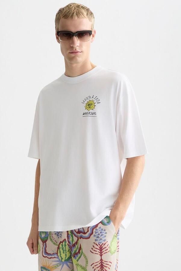 Scotch and Soda Scotch & Soda T-Shirt Backprint Wit