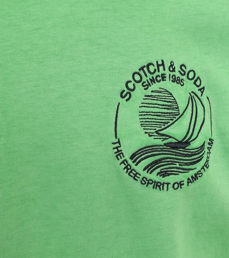 Scotch and Soda Scotch & Soda T-Shirt Logo Groen