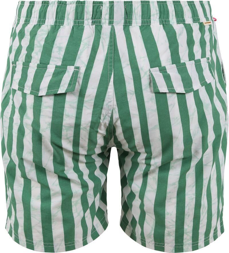 SCOTCH & SODA Heren Zwembroeken Mid Length Batik Stripe Printed Swimshort Groen - Foto 5