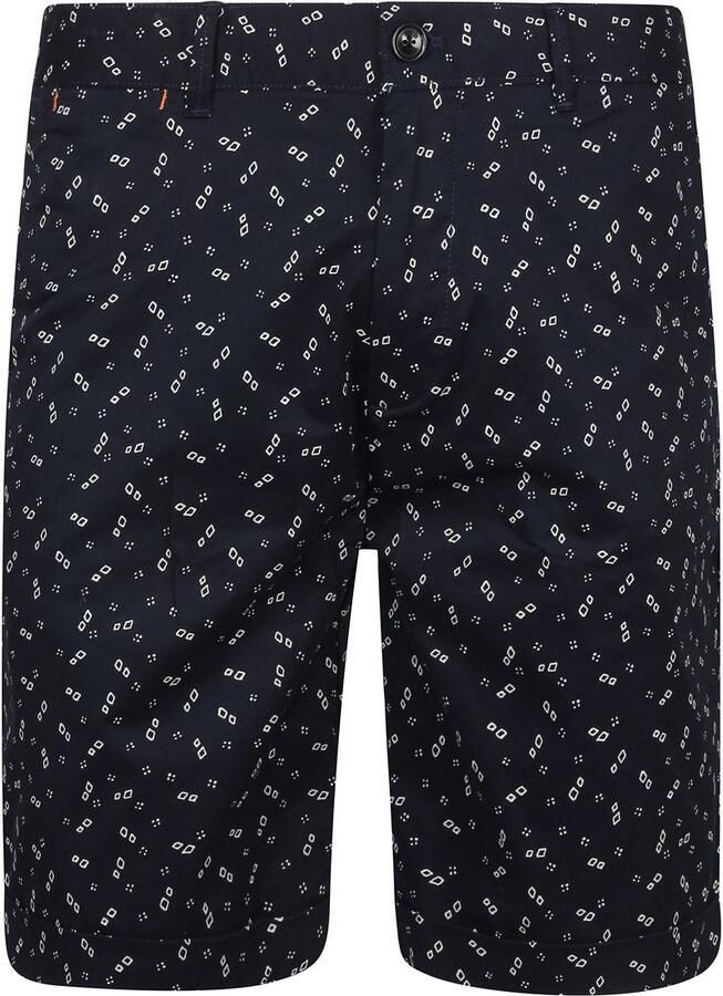 SCOTCH & SODA Heren Broeken Stuart Printed Pima Cotton Short Donkerblauw - Foto 4
