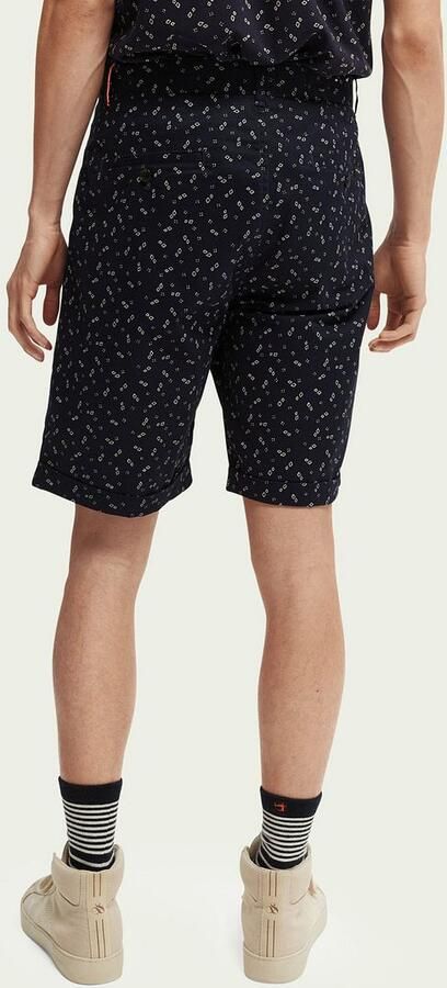 SCOTCH & SODA Heren Broeken Stuart Printed Pima Cotton Short Donkerblauw - Foto 4