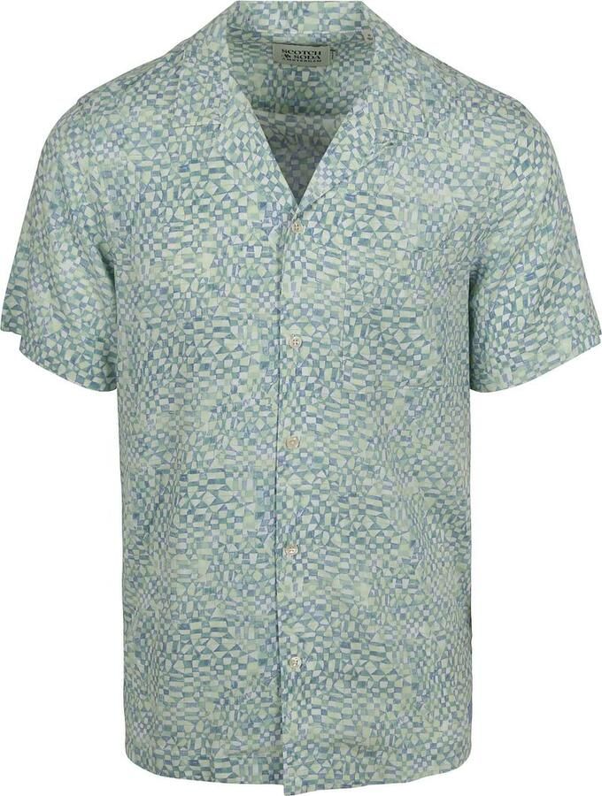 Scotch & Soda Overhemd Lange Mouw Scotch & Soda Shortsleeve Overhemd Print Lichtgroen