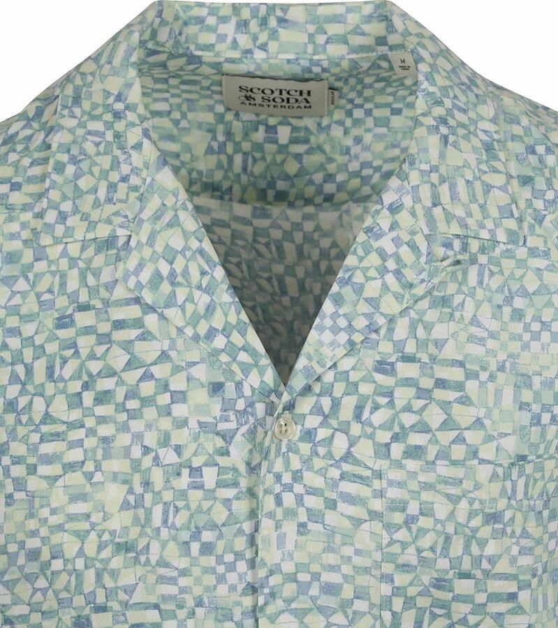 Scotch & Soda Overhemd Lange Mouw Scotch & Soda Shortsleeve Overhemd Print Lichtgroen - Foto 2