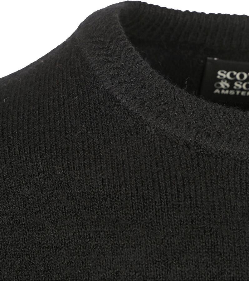 SCOTCH & SODA Heren Truien & Vesten Soft Knit Regular Fit Sweater Zwart