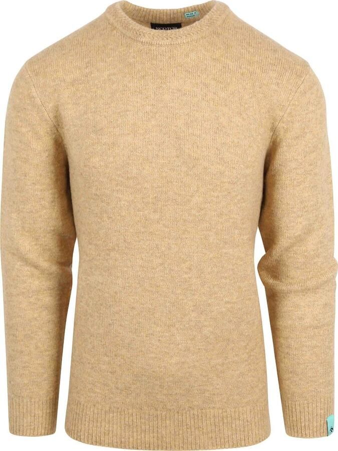 SCOTCH & SODA Heren Truien & Vesten Regular Fit Softy-knit Melange Pull Camel