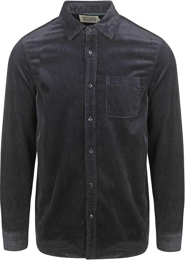 Scotch & Soda Overhemd Lange Mouw Scotch & Soda Solid Corduroy Overhemd Zwart - Foto 2