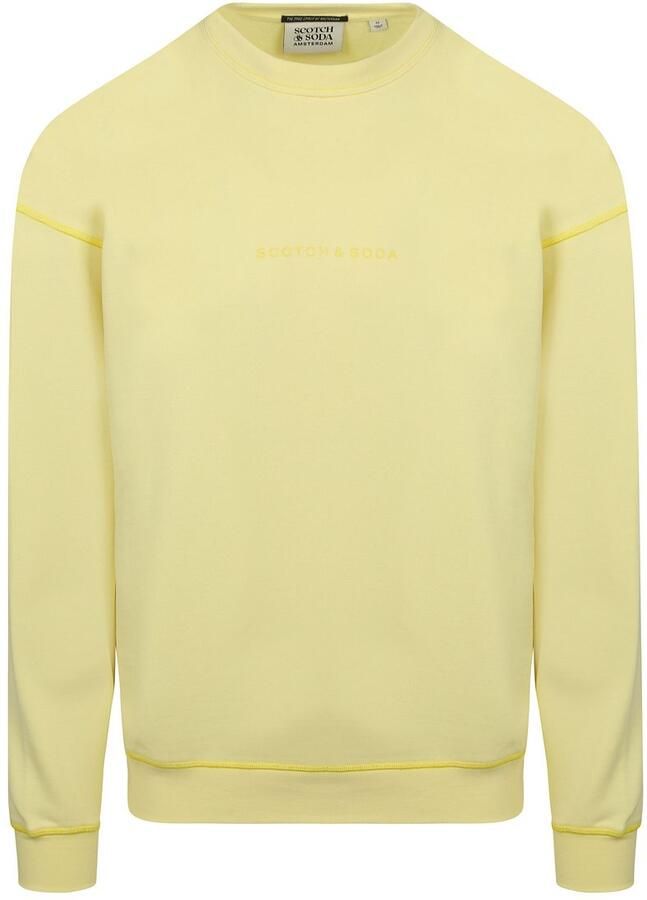 Scotch & Soda Sweaters Scotch & Soda Sweater Core Logo Geel