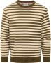 Scotch & Soda Striped crewneck chenile green-ecru Groen Heren - Thumbnail 2