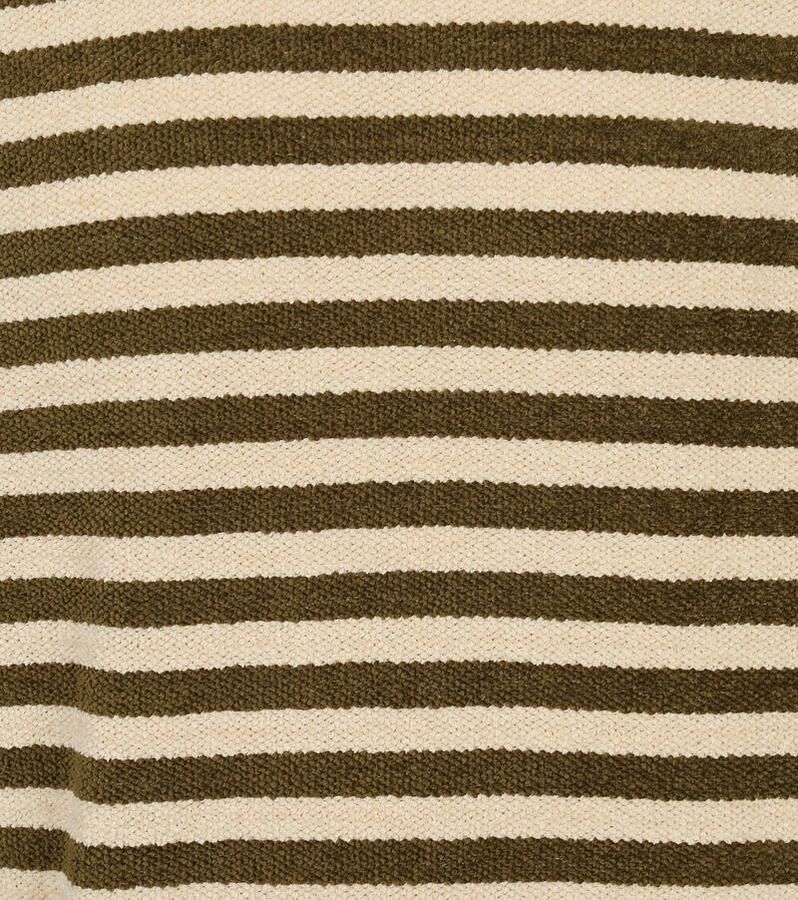Scotch & Soda Striped crewneck chenile green-ecru Groen Heren - Foto 3