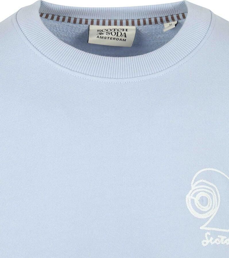 Scotch and Soda Sweater Embroidered Lichtblauw - Foto 2