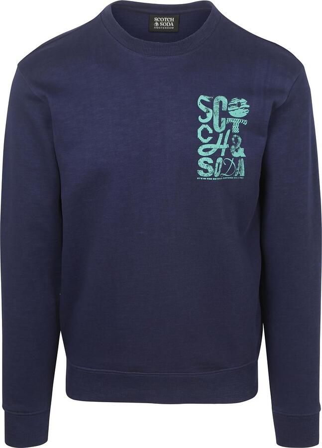 Scotch and Soda Sweater Logo Navy - Foto 4