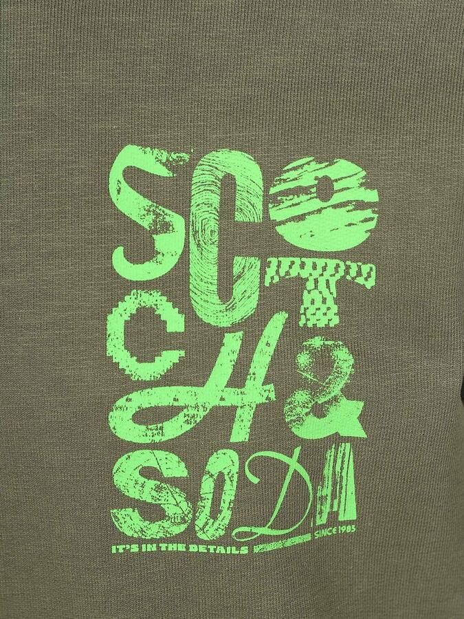 Scotch & Soda Sweaters Scotch & Soda Sweater Logo Olijfgroen - Foto 5
