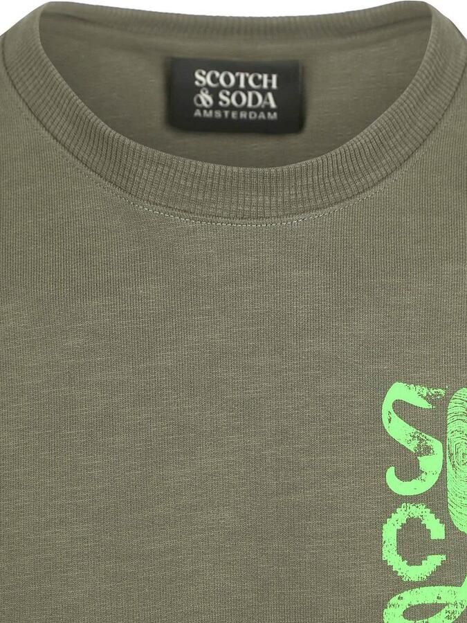 Scotch & Soda Sweaters Scotch & Soda Sweater Logo Olijfgroen - Foto 7