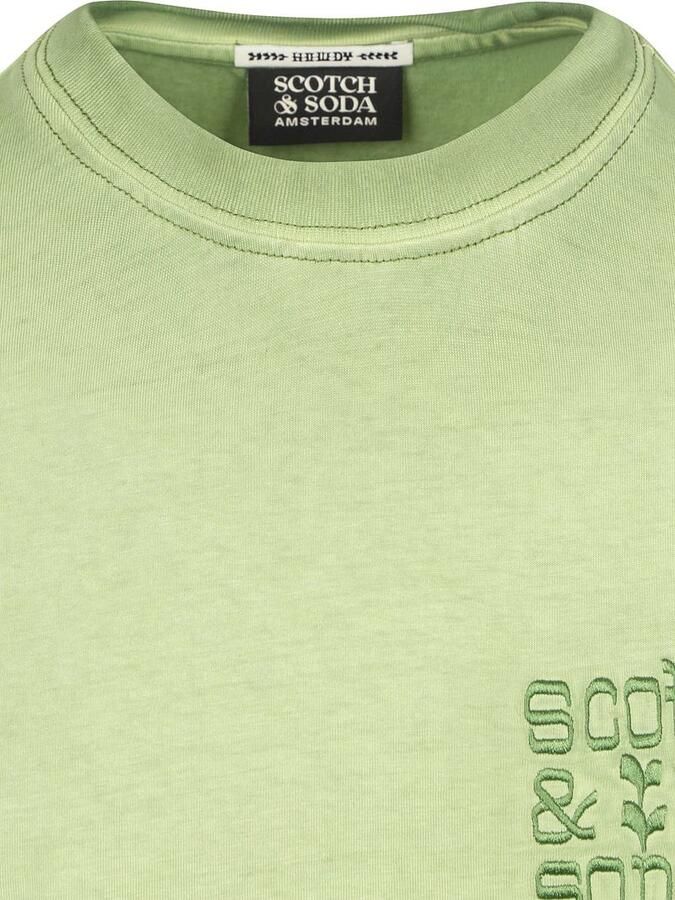 Scotch & Soda T-shirt Korte Mouw Scotch & Soda T-Shirt Groen - Foto 4