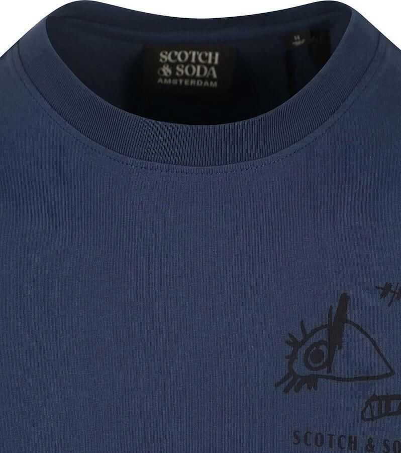 Scotch & Soda T-shirt met Artwork en Korte Mouw Blue Heren - Foto 2