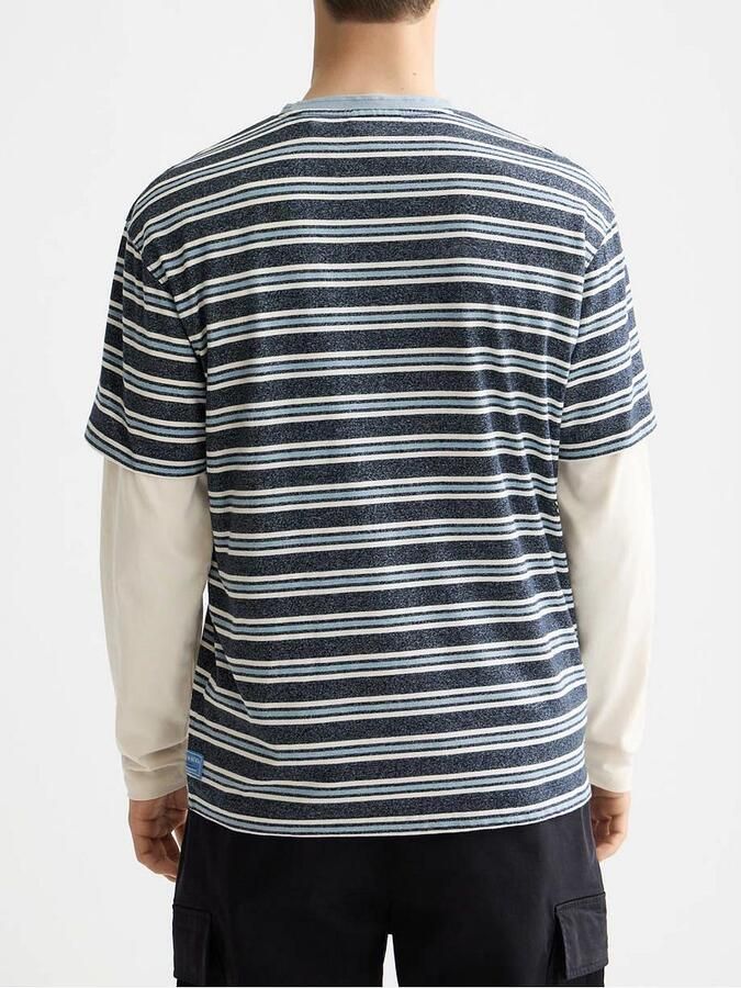 Scotch and Soda T-shirt Streep Blauw - Foto 5