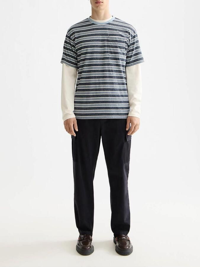 Scotch and Soda T-shirt Streep Blauw - Foto 2