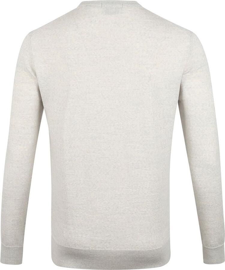 Scotch & Soda fijngebreide trui van merinowol grey melange - Foto 3