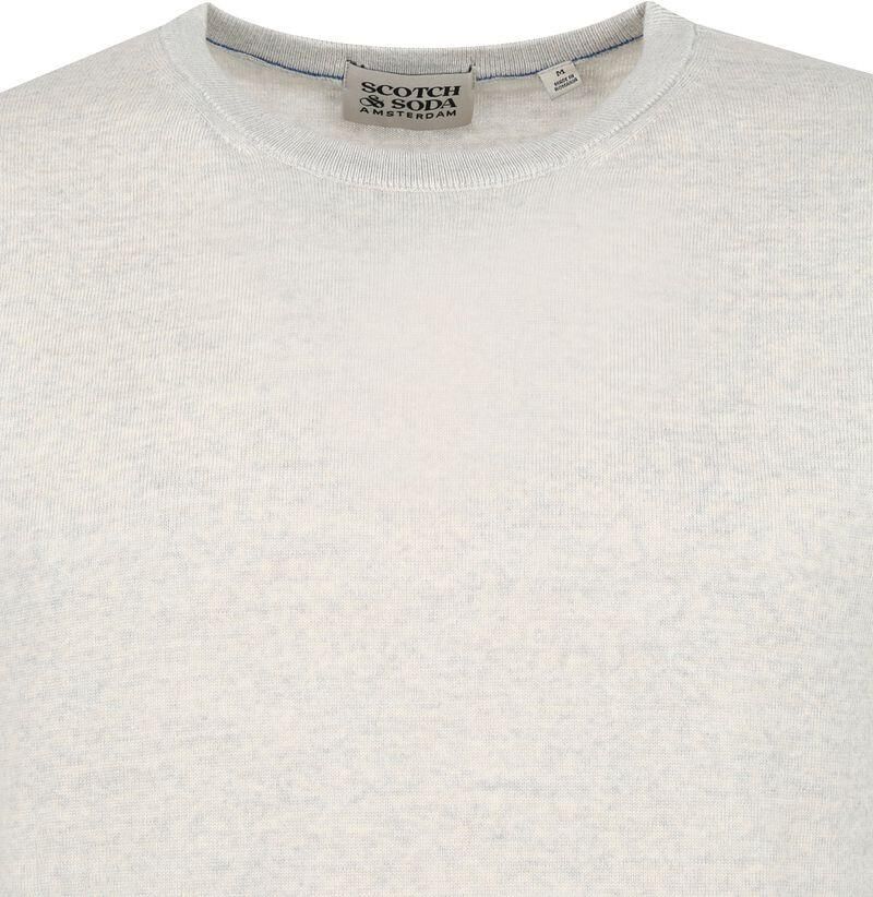 Scotch & Soda fijngebreide trui van merinowol grey melange - Foto 6