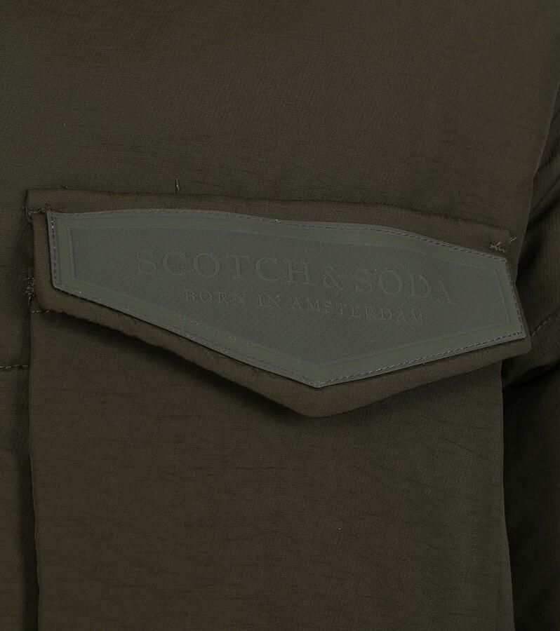 Scotch & Soda Trainingsjack Scotch & Soda Waterafstotende Jas Donkergroen - Foto 2