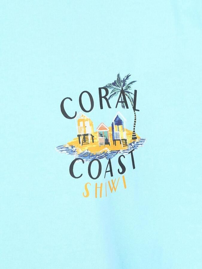 Shiwi T-Shirt Finn Coral Coast Backprint Lichtblauw - Foto 3