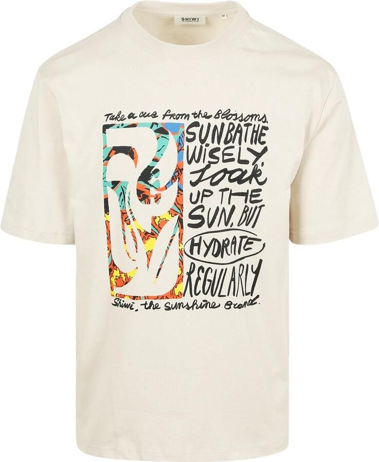 Shiwi T-Shirt Jay Flower Block Beige