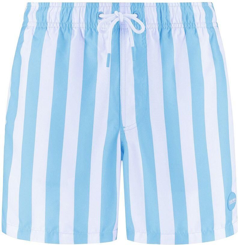 SHIWI Heren Zwembroeken Men Swimshort Broad Stripe Lichtblauw - Foto 11