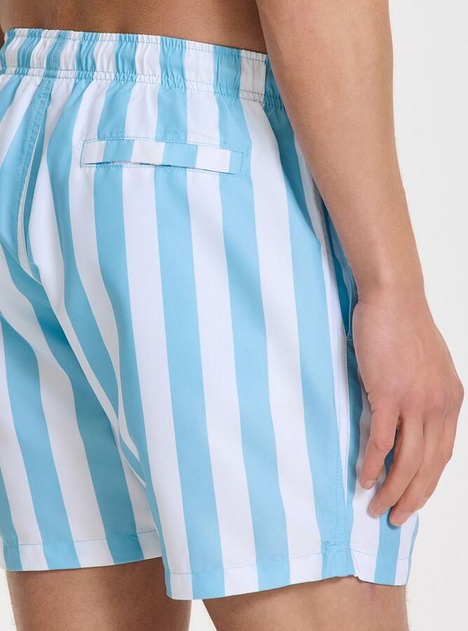 SHIWI Heren Zwembroeken Men Swimshort Broad Stripe Lichtblauw - Foto 10