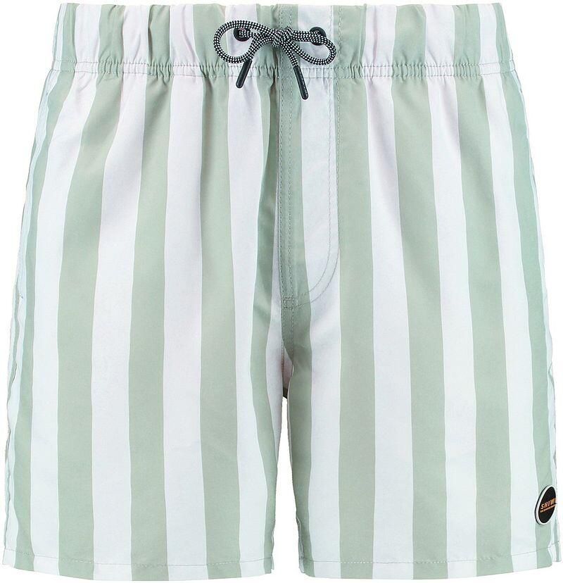SHIWI Heren Zwembroeken Men Swimshort Broad Stripe Groen - Foto 5