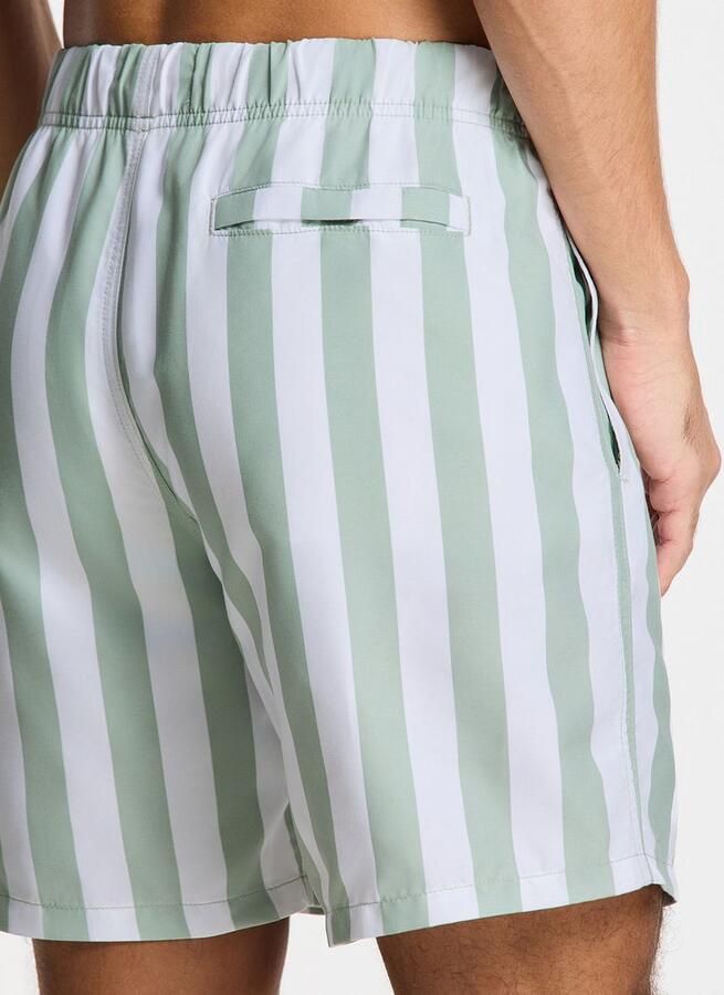 SHIWI Heren Zwembroeken Men Swimshort Broad Stripe Groen - Foto 9