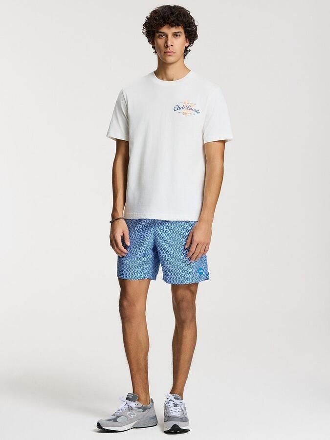 SHIWI Heren Zwembroeken Men Mike Swim Shorts 7 Inch Geo Tile Blauw - Foto 5