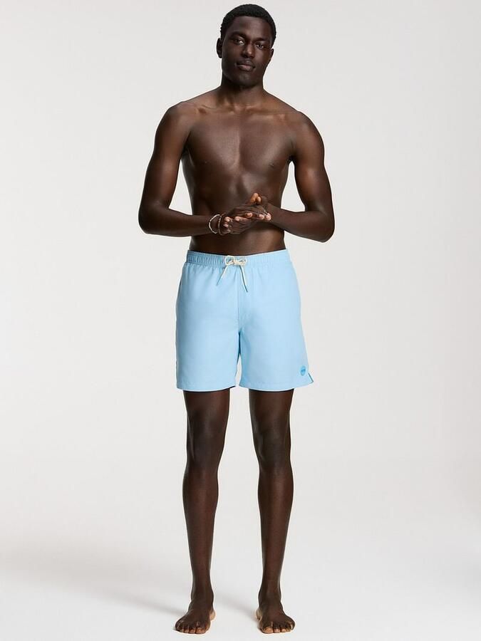 SHIWI Heren Zwembroeken Men Mike Swim Shorts 7 Inch Solid Lichtblauw - Foto 6