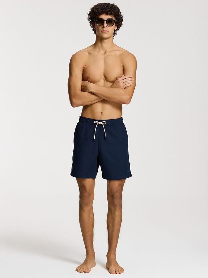 SHIWI Heren Zwembroeken Men Mike Swim Shorts 7 Inch Solid Donkerblauw - Foto 6