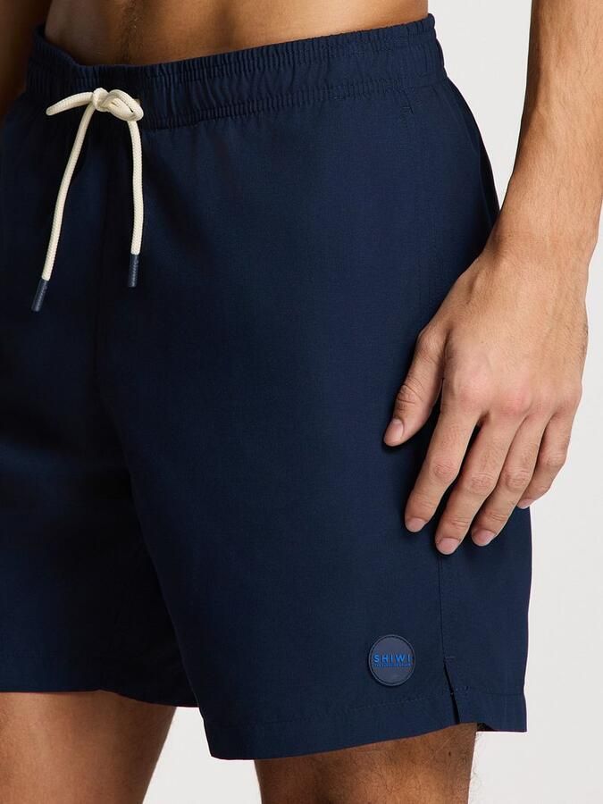 SHIWI Heren Zwembroeken Men Mike Swim Shorts 7 Inch Solid Donkerblauw - Foto 7