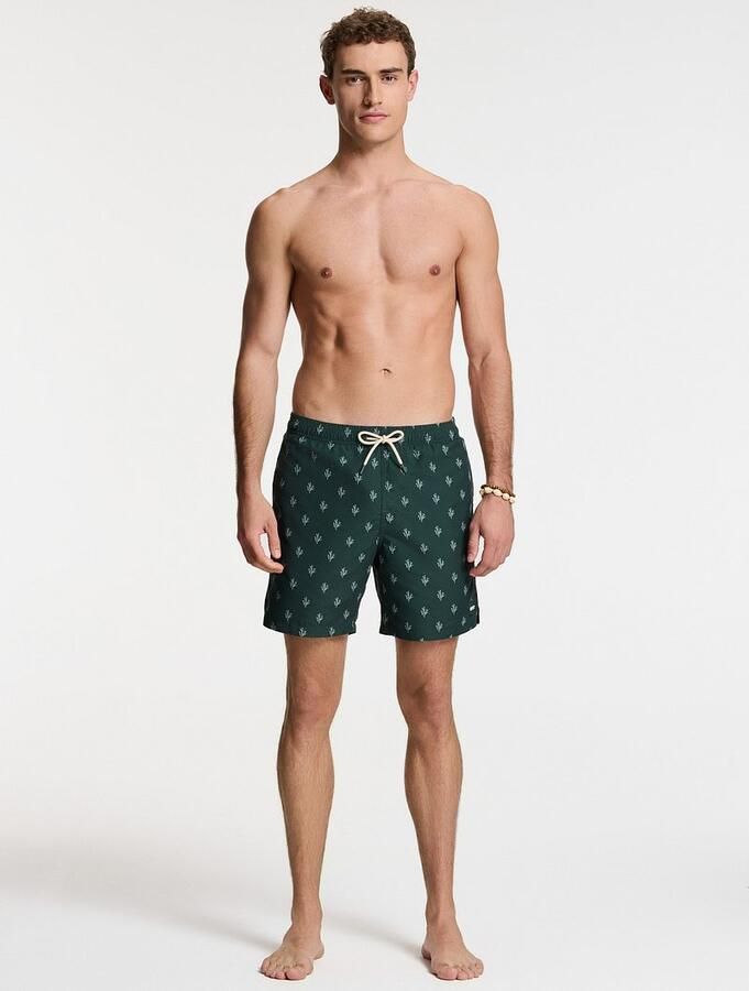 SHIWI Heren Zwembroeken Men Mike Swim Shorts 7 Inch Sketched Coral Groen - Foto 7