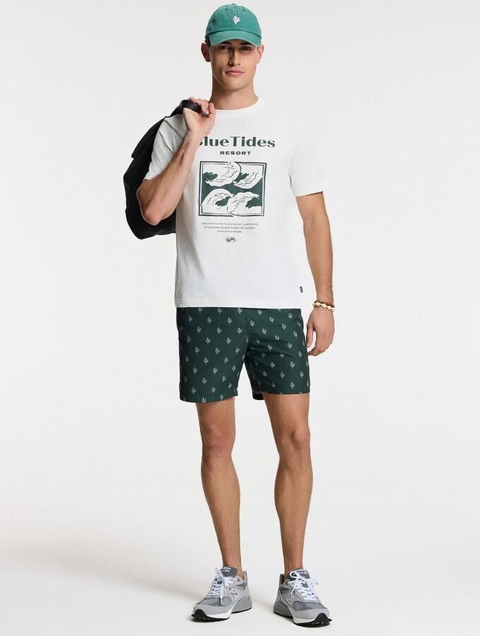 SHIWI Heren Zwembroeken Men Mike Swim Shorts 7 Inch Sketched Coral Groen - Foto 8