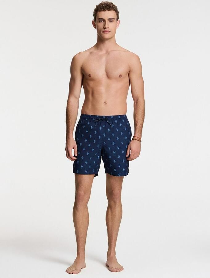 SHIWI Heren Zwembroeken Men Mike Swim Shorts 7 Inch Sketched Coral Donkerblauw - Foto 8
